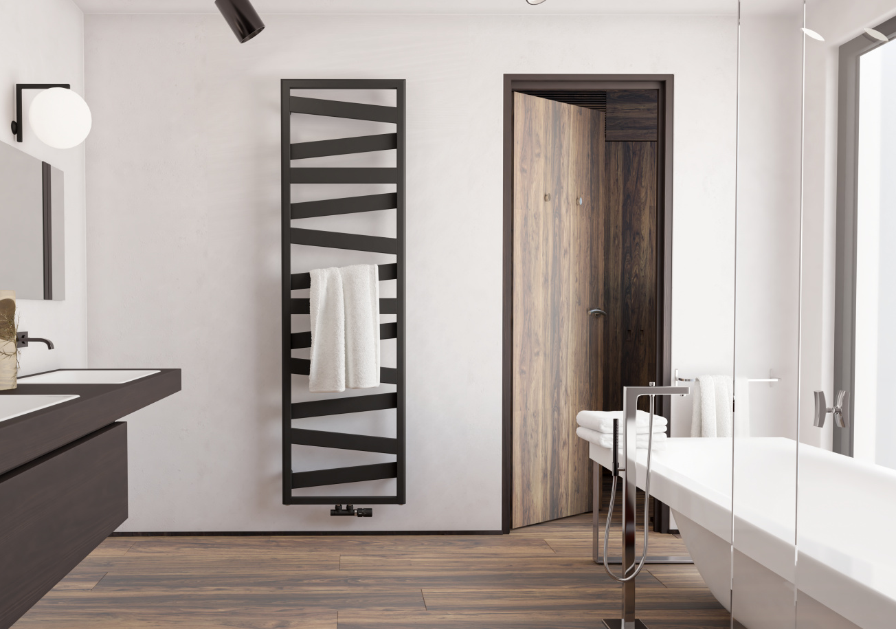 Rendering Zehnder Ribbon Decorative radiator Front view