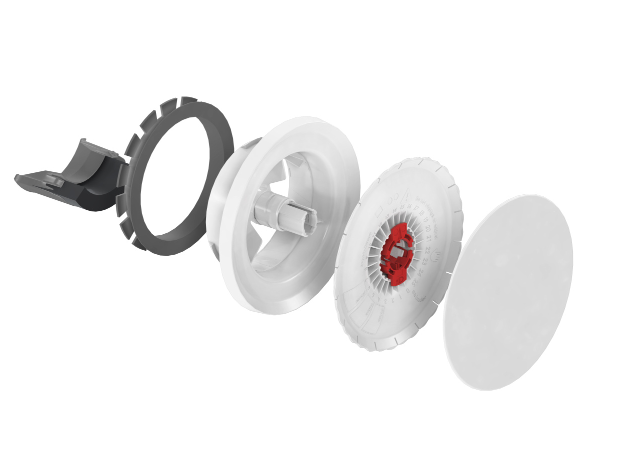 Cut-Out Zehnder ComfoValve Luna S125 Comfortable indoor ventilation Angled view