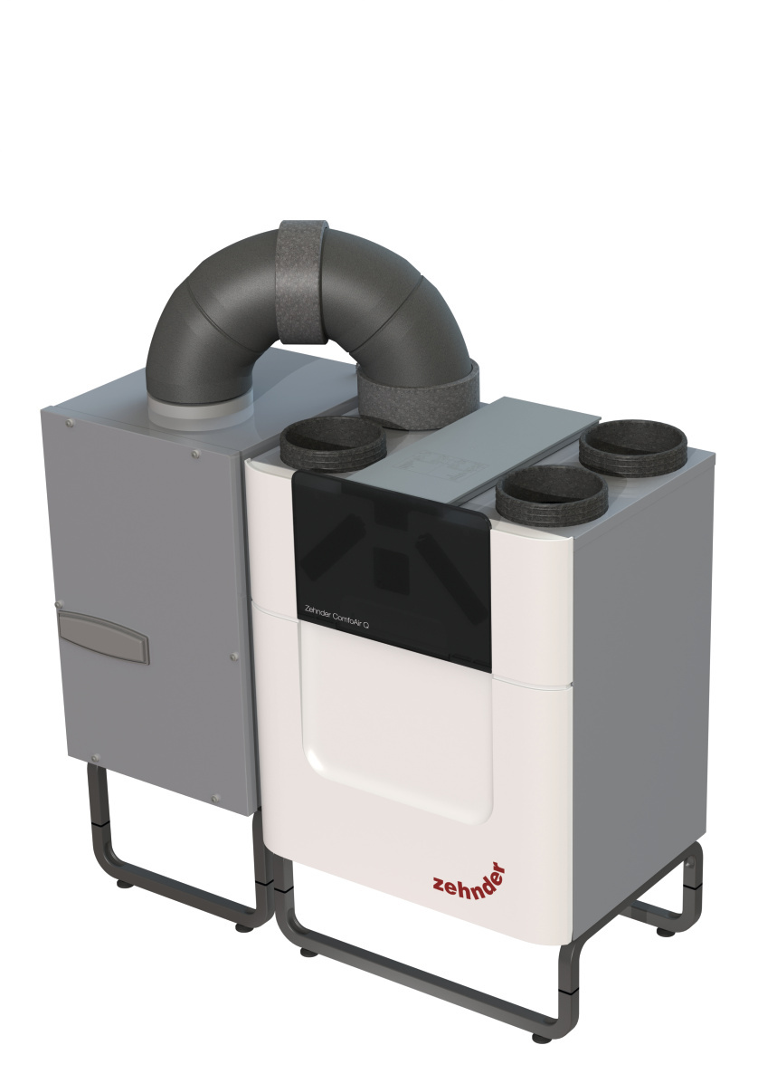 Cut-Out Zehnder ComfoFond-L Q TR Comfortable indoor ventilation 3D view