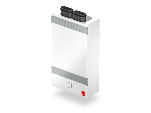 Cut-Out Zehnder ComfoAir Fit 100 Comfortable indoor ventilation Angled view