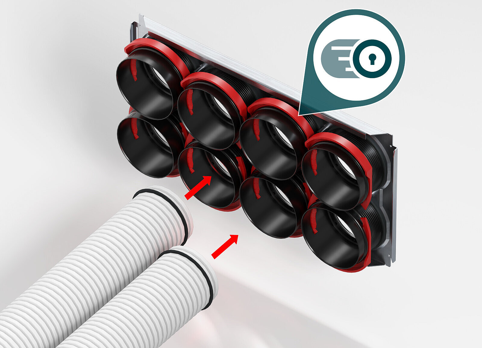 Zehnder RapidLock - moderní technologie spojení instalačního potrubí rozvodů vzduchu.